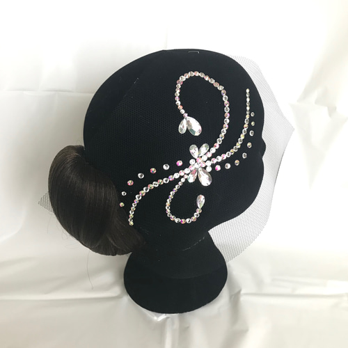 社交ダンス　スワロフスキー髪飾り　櫛 社交ダンス スワロフスキー髪飾り 櫛