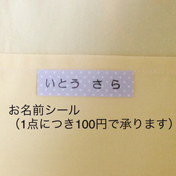 お名前刺繍入り  さくらんぼのレッスンバッグ 3点セット 6枚目の画像