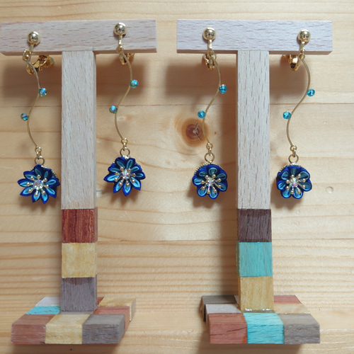 8月末マデ！！木工作家 フジタマリ アクセサリースタンド＆寄木