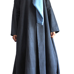 天然靛藍染色手織羊毛披肩 (TX-112-01, TX-113-01) 第3張的照片