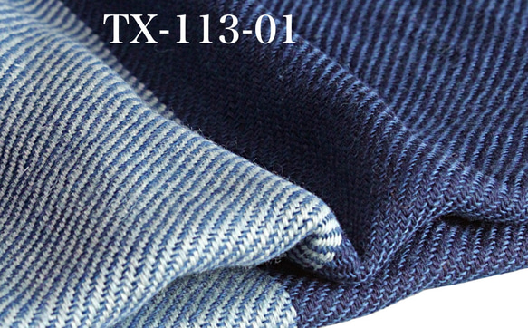 天然インディゴ染め手織りウールショール（TX-112-01、TX-113-01） 11枚目の画像