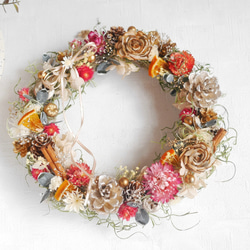 Eleanor- 秋冬ドライフラワーリース 秋冬 クリスマス リース Marie