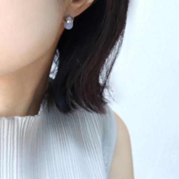 カラーストーン＆ステンレスピアス~drop pierce~ 8枚目の画像