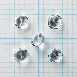 5粒売り　宝石質ホワイトトパーズAAA　ルース　ラウンドファセットカット3×3mm 3枚目の画像