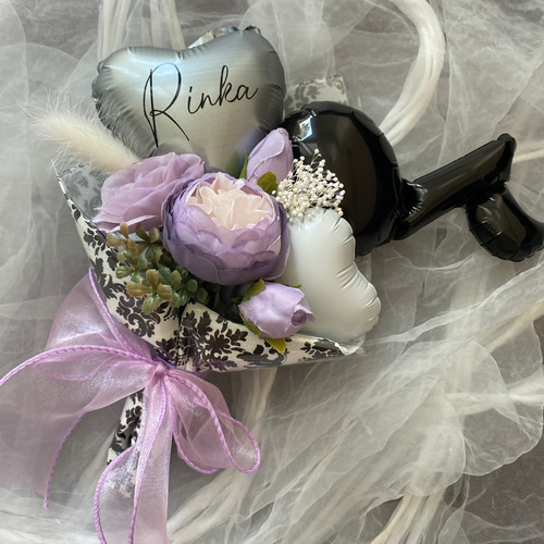 発表会等に…文字入れ無料❤︎ 音符付きミニバルーンブーケ ブーケ MR