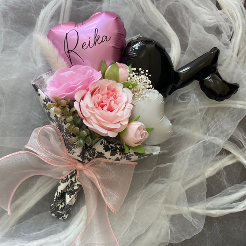 発表会等に…文字入れ無料❤︎ 音符付きミニバルーンブーケ ブーケ MR