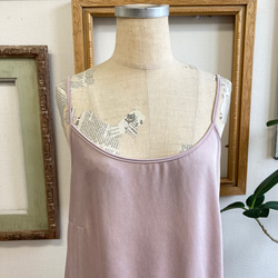 促銷價★最舒服的內衣❤️ 彈力緞面襯裙洋裝 煙粉色（尺寸L） 第3張的照片