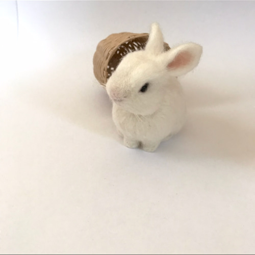 うさぎ 羊毛フェルト ネザーランドドワーフ ミニうさぎ 白 白