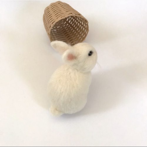 うさぎ 羊毛フェルト ネザーランドドワーフ ミニうさぎ 白 白
