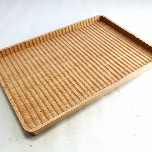 我谷盆　No.30 我谷盆 胡桃 30×21×2.5cm ナチュラル お盆 トレイ 木地盆 折敷 お盆