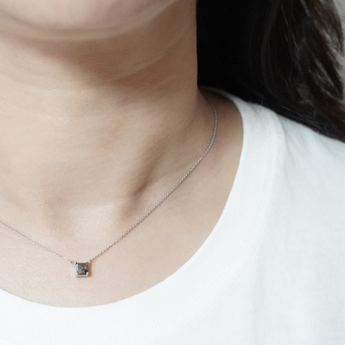 Ｋ１８wg天然ブラックダイヤ.ネックレス 天然ブラックダイヤモンドネックレス K18WG 11.25ct Black