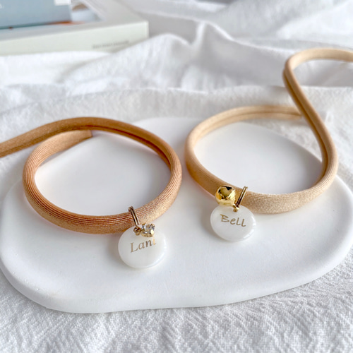 天然シェル(貝)の上品おしゃれな迷子札付首輪★裏面に電話番号も可★ 全24色】天然シェル(貝)の上品おしゃれな迷子札付首輪☆裏面に電話番号