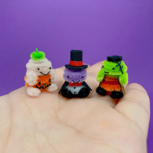 ハロウィン 木製人形 3体セット ハロウィン 木製人形 3体セット