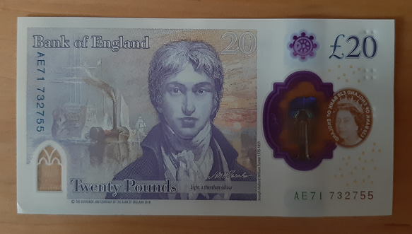 イギリス旧紙幣　英国￡20ポンド 宜しくお願いします 2枚目の画像