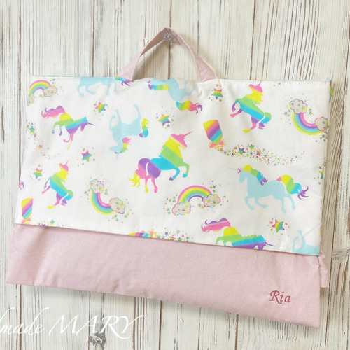 新作】キラキラユニコーンのゆめかわいい防災頭巾カバー