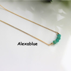 アマゾナイト ネックレス K14GF amazonite necklace 1枚目の画像