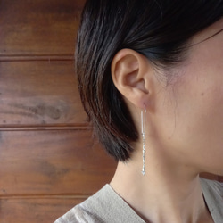 耳環│閃閃發光的卡倫銀Tsubutsubu / 耳環或耳飾 / 泰國清邁 第4張的照片
