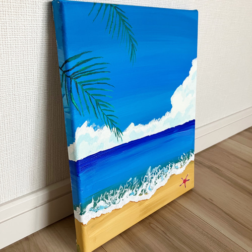 ビーチ 海 空 キャンバス アート インテリア 絵画 Tink's beach