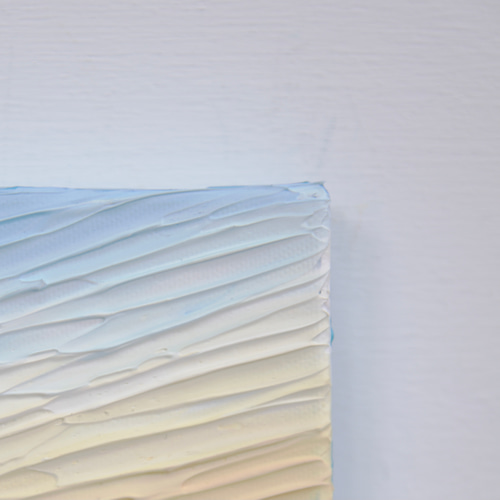 深海にあるもの 抽象画 18×18㎝ S0 テクスチャ おしゃれ blue shape＊テクスチャーアート 絵画 原画 抽象画 海 青 現代