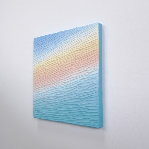 オーダーメイド】受注制作 抽象画 絵画 テクスチャーアート 夕日