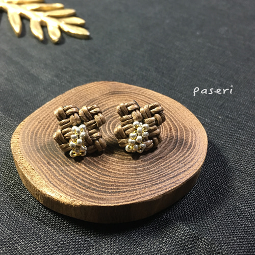 ♡ハンドメイドピアス イヤリング♡46点 送料無料】ヨツユな耳飾り〈ピアス〉 クラフトバンド＆ビーズ ピアス