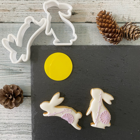 2023年の干支　うさぎのクッキー型　《ジャンプ姿・ウサギ・卯》 4枚目の画像