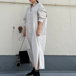 ケイトスペード　総レース　ウエストリボン　サイドスリット　シャツワンピース　白 日本製 サイドスリットシャツワンピース ワンピース &LOTTA