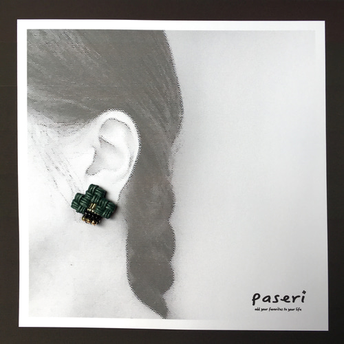 送料無料】テトラポットな耳飾り／大きめ秋冬シック〈イヤリング