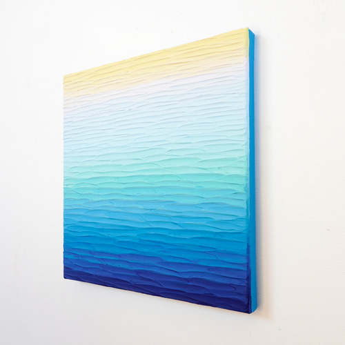 オーダーメイド】受注制作 抽象画 絵画 テクスチャーアート 青色