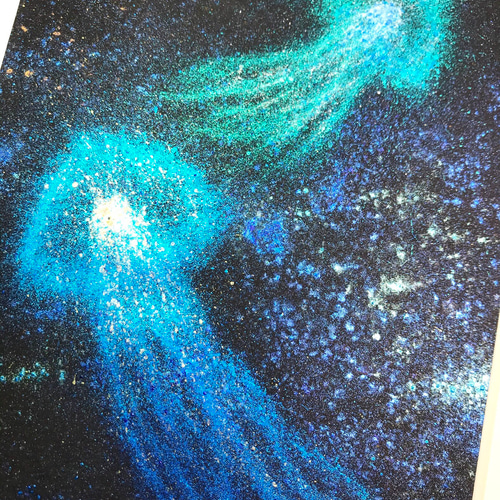 ヒーリングアート原画「海月達 神秘的」[A5] 絵画 染谷仁 通販