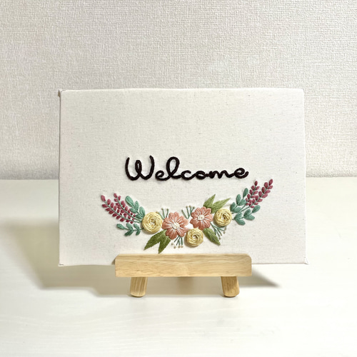 手刺繍ウェルカムボード その他インテリア雑貨 さく@ボタニカル刺繍