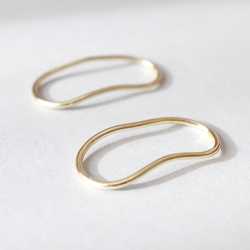 真鍮 ダブルフィンガーリング ゴールド brass シンプル 指輪・リング