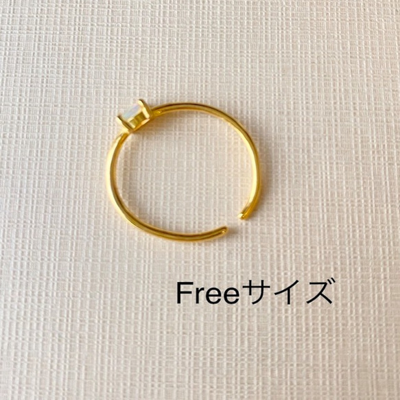 K18GP ペリドットリング　silver925 ゴールド 6枚目の画像