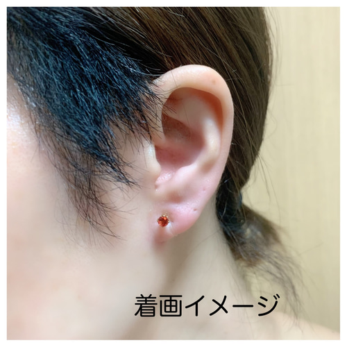 14KGFスタッズピアス】宝石質 ロンドンブルートパーズ 4