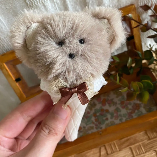 ハンドメイドぬいぐるみ Pipiアイスクリームくまちゃん☆01 ハンドメイドぬいぐるみ Pipiアイスクリームくまちゃん☆01