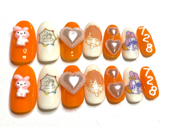 なにわ男子 推しネイル マイメロ 大西流星 ネイルチップ（つけ爪