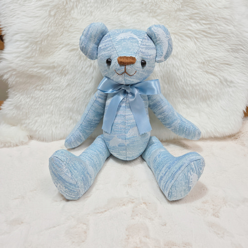 受注製作》リメイク♡テディベア（35㌢）思い出の服、大切な方の品や
