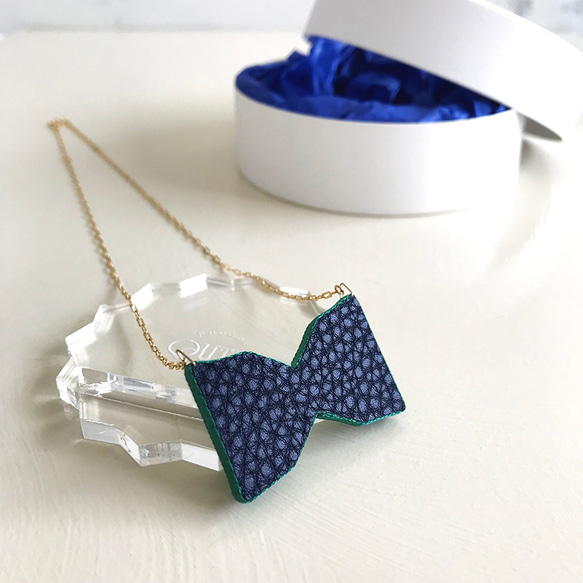 14KGF/EMBROIDERY: 'ORIBBON-II' Necklace #02.EM　-刺繍ﾈｯｸﾚｽ 9枚目の画像