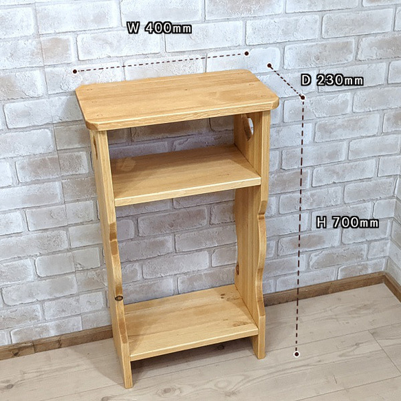 スタンドテーブル 40×70 パインカラー カントリータイプ / RTB-1CP 4枚目の画像