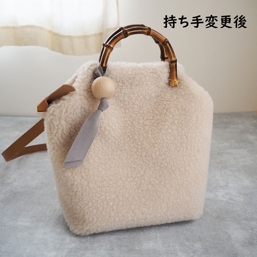 【NGUYEN VAN CHUYEN】バンブーハンドル　ショルダーバッグ 23区 ショルダーバッグ バッグ バンブーハンドル ミニ