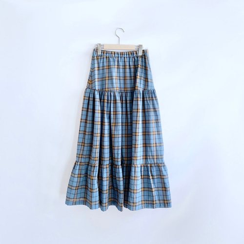 タータンチェック　コットンティアードロングスカート fit=scale-down,w=1200