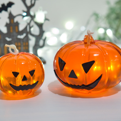 ハロウィン カボチャのジェルキャンドル(大）ジャックオーランタン