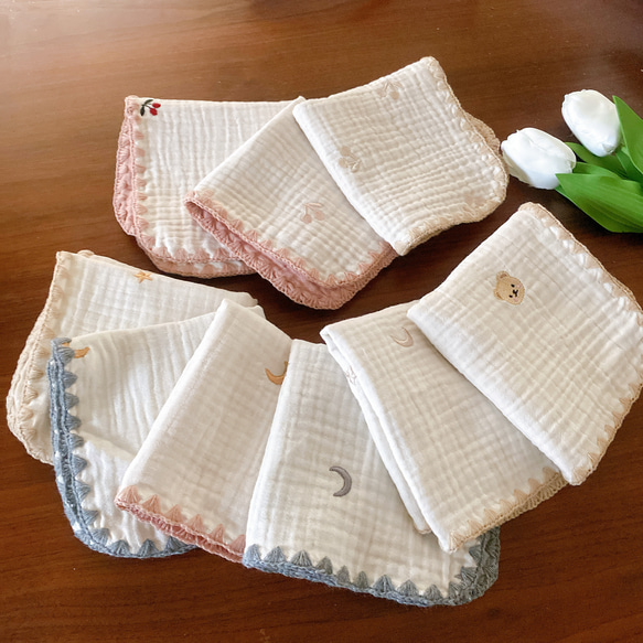 ハンドメイド　ハンカチ　３枚　Z 大人のガーゼハンカチ 010 ガーゼハンカチ ハンドメイド