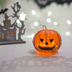 ハロウィン カボチャのジェルキャンドル(小）ジャックオーランタン
