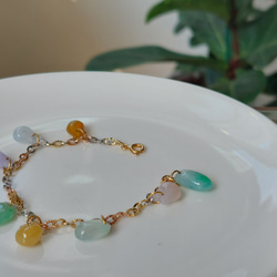 翡翠の輝きを放つゴールドブレスレット d83e64b0360eed01d218f29f6971ed