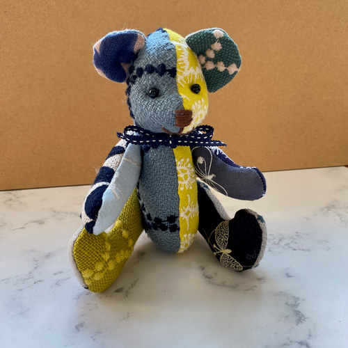 ミナペルホネン＊ハンドメイド＊ぬいぐるみ＊テディベア＊58 ミナペルホネン＊ハンドメイド＊ぬいぐるみ＊テディベア＊中古ちゃん