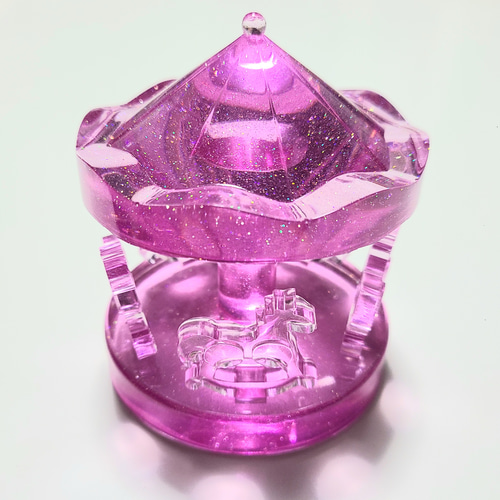 メリーゴーランド ピンク ラメ 馬 ゆめかわいい メルヘン その他置物