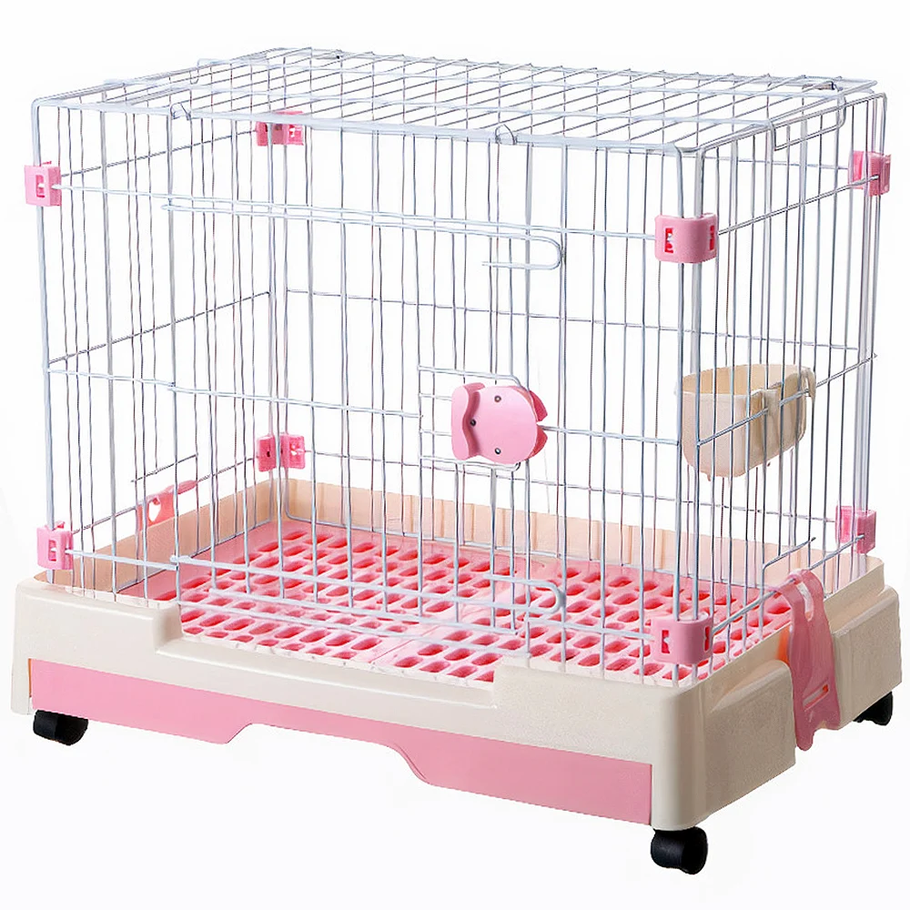 cage プラスチック製の床が付いた猫と犬用の鉄のケージ ペット服