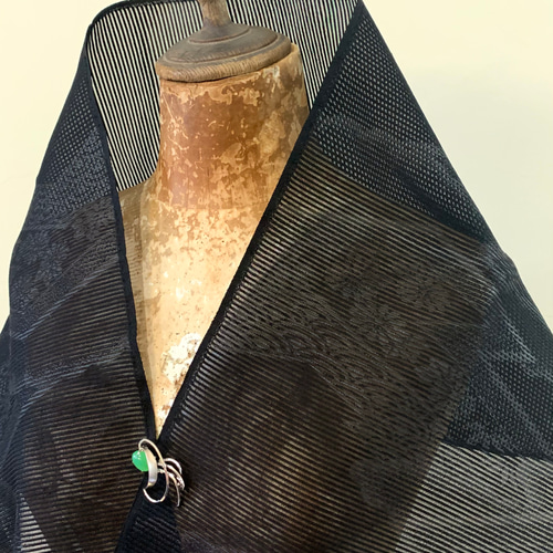 【激レア】【新品・未使用】昭和29年（1954）純銀製　スカーフ留め　極美品 スカーフ No.287*ラブソング*デザイナー手作り日本アンティーク