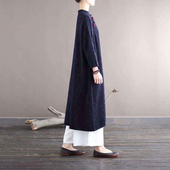 秋季一件式旗袍簡約設計2101 第3張的照片